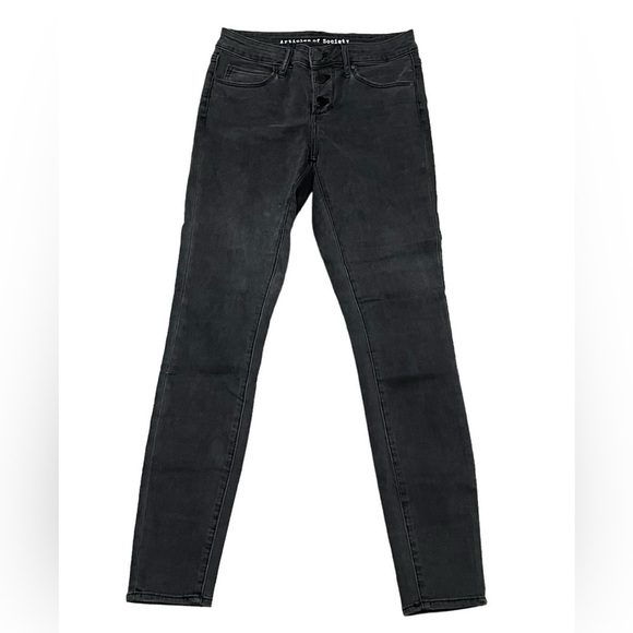 Womens Articles of Society charcoal grey button front britney merced skinny 27 - Picture 1 of 11